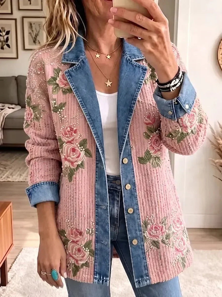Clara | Blazer en jean vintage à patchwork