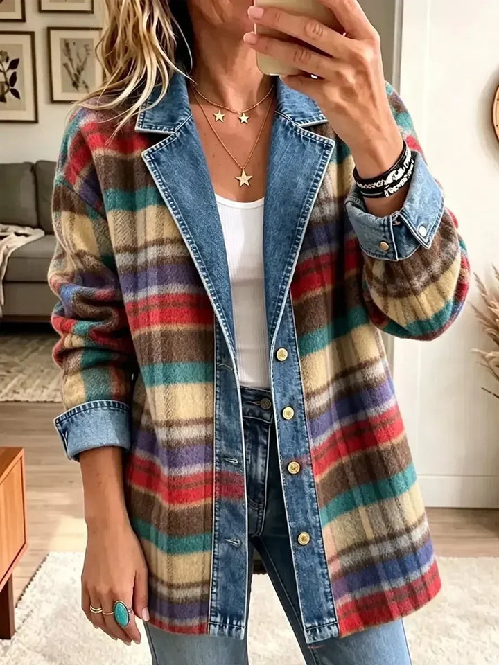 Henriette | Veste en jean vintage à patchwork