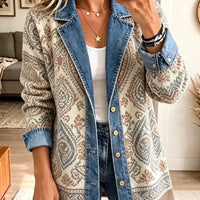 Johanna | Veste en jean rétro à patchwork bohème