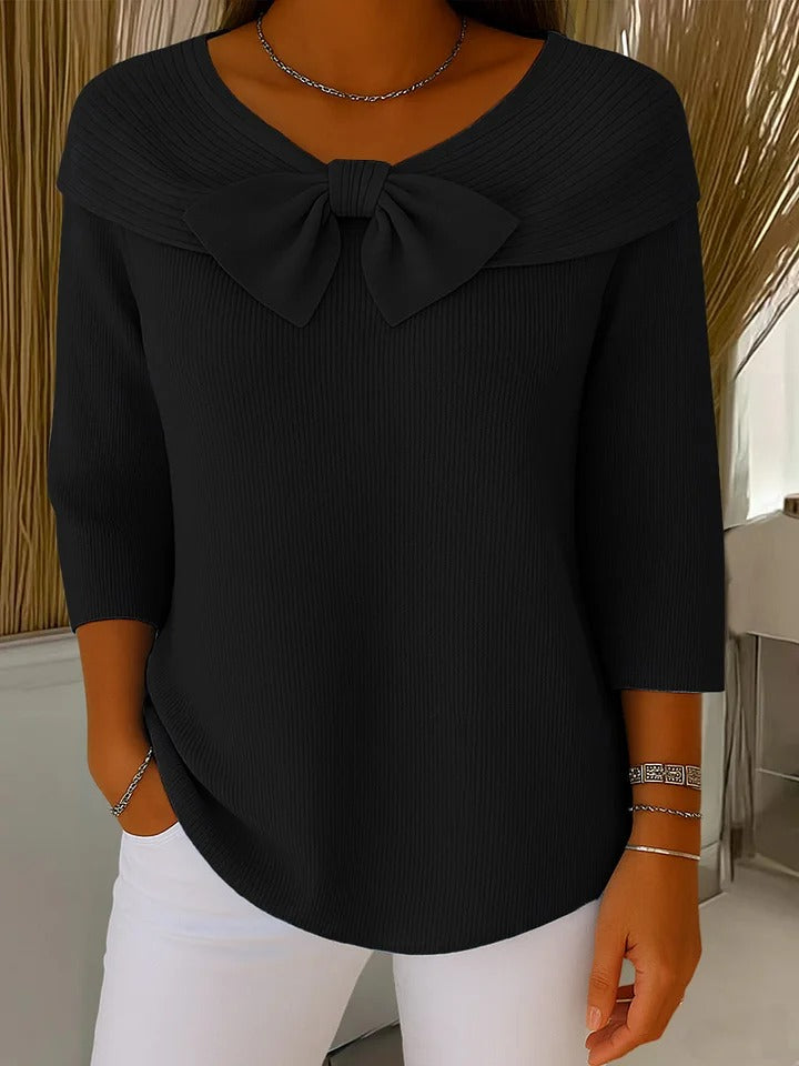 Thérèse | Pull à Nœud et Col Rond