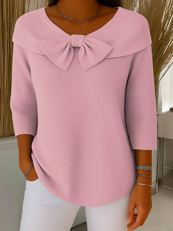 Thérèse | Pull à Nœud et Col Rond