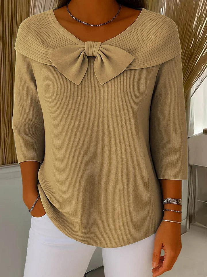 Thérèse | Pull à Nœud et Col Rond