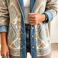 Johanna | Veste en jean rétro à patchwork bohème