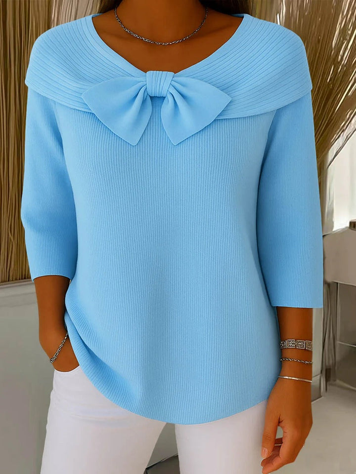 Thérèse | Pull à Nœud et Col Rond