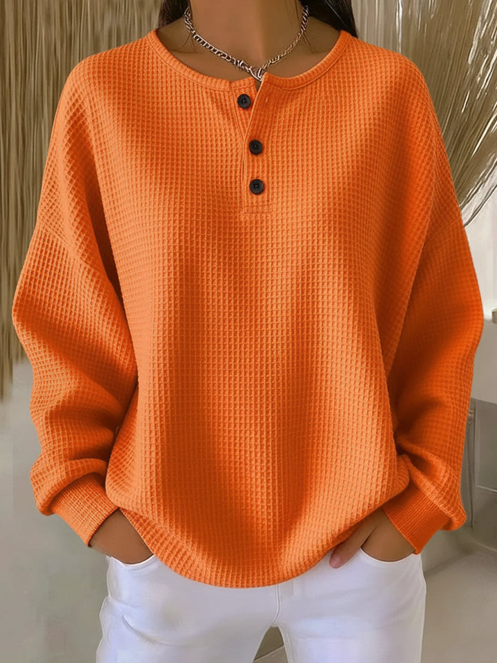 Iris - Pull uni en maille gaufrée