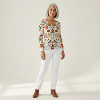 Loes - Pull à motif forêt d’automne