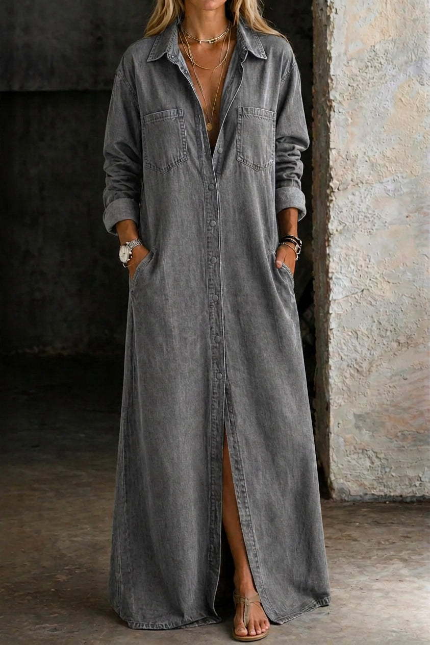 Delphine - Robe à Boutons