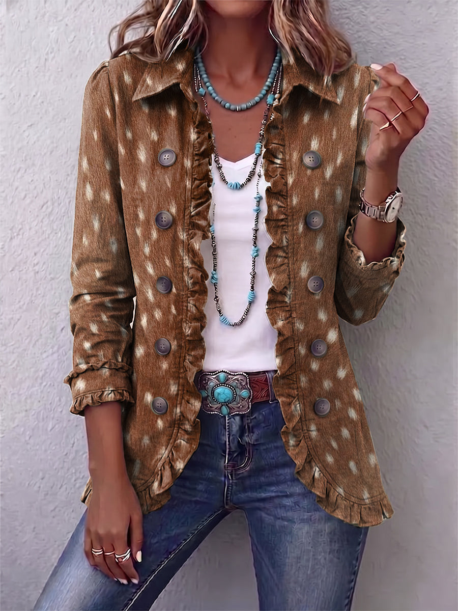 Noémie | Veste bohème à imprimé animalier