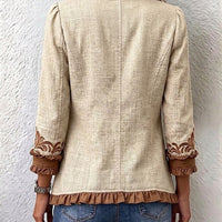 Victoire | Veste bohème fleurie à volants