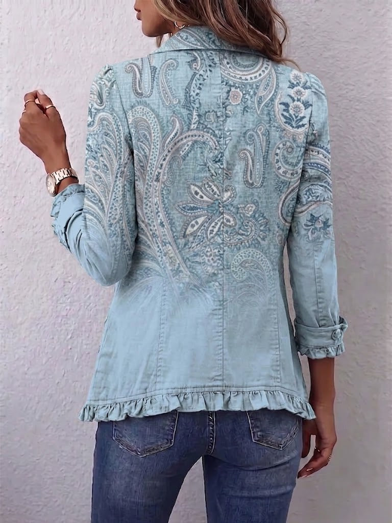 Juliette | Veste paisley vintage à volants