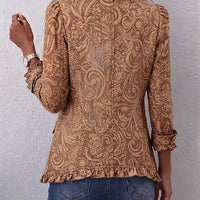 Solène | Veste bohème fleurie vintage à volants
