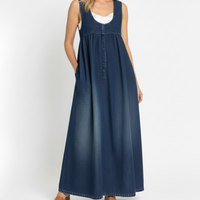 Iva - Robe Maxi en Denim Vintage