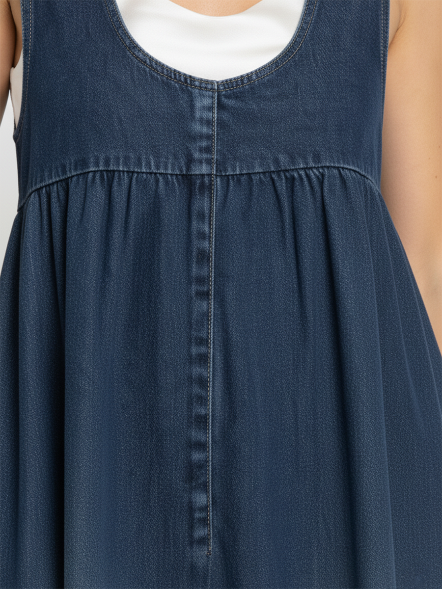 Iva - Robe Maxi en Denim Vintage