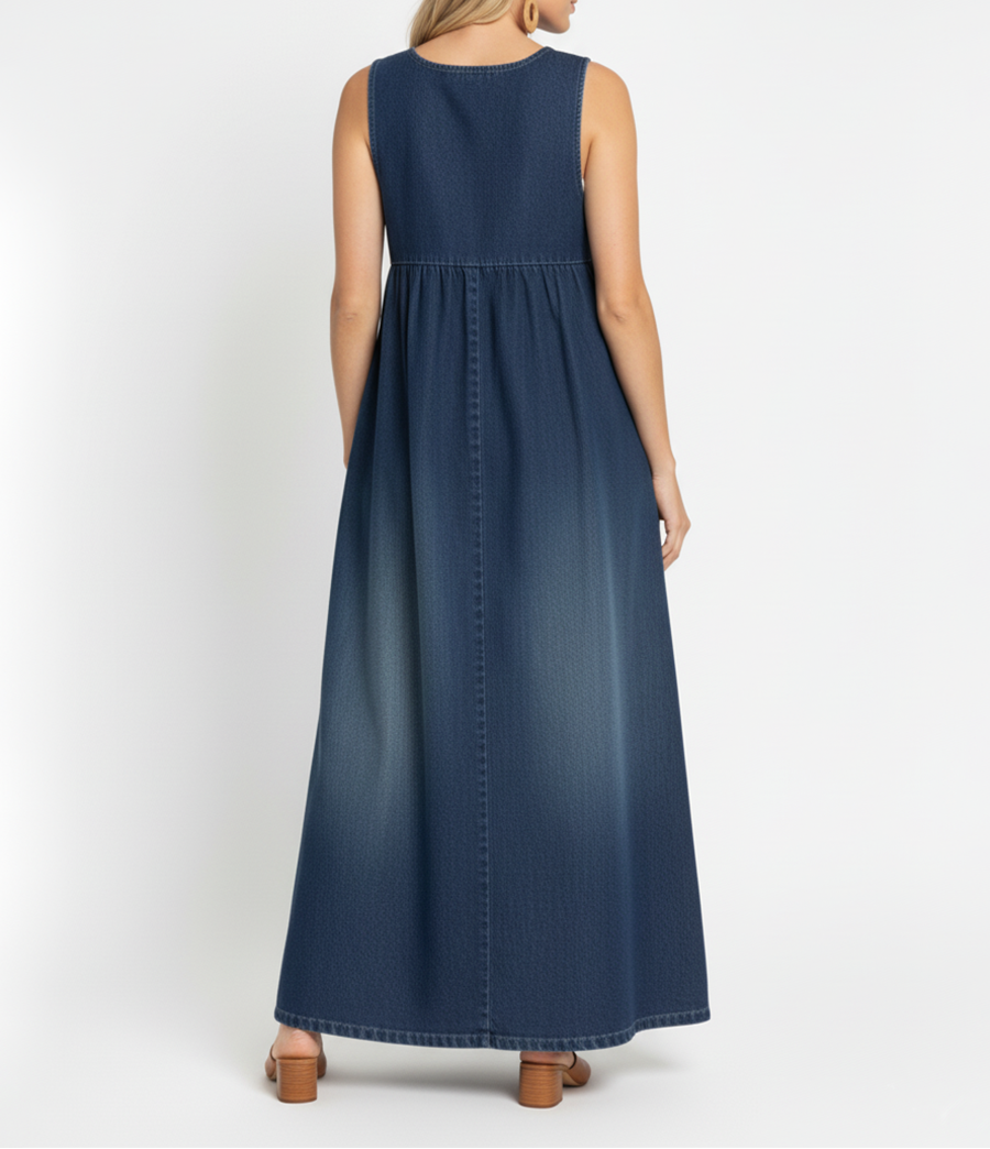 Iva - Robe Maxi en Denim Vintage
