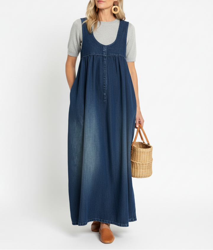 Iva - Robe Maxi en Denim Vintage