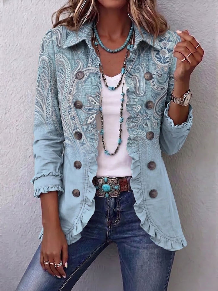 Juliette | Veste paisley vintage à volants