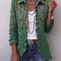 Jeanne | Veste bohème paisley à volants