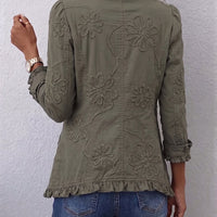 Élodie | Veste Bohème Brodée à Volants