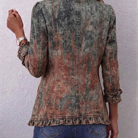 Brigitte | Veste texturée dégradée vintage à volants
