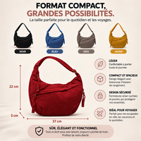 Sac à bandoulière – format compact, coloris, dimensions et avantages en français