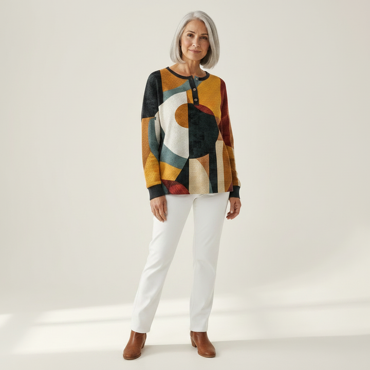 Sanne - Pull à motif géométrique