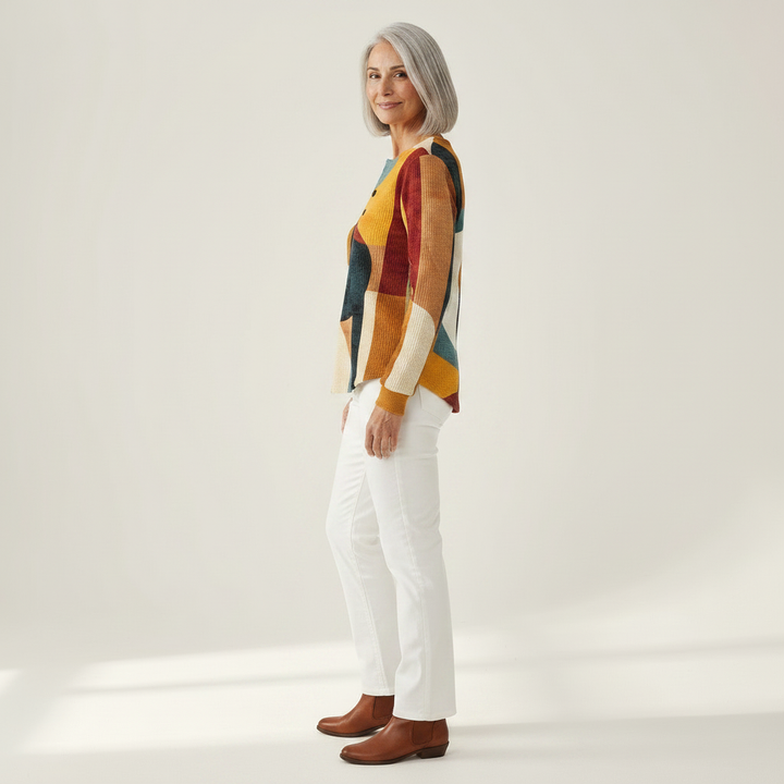 Sanne - Pull à motif géométrique