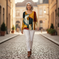 Sanne - Pull à motif géométrique