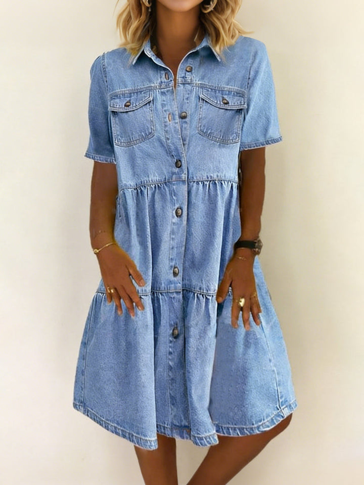Sabine - Robe en Jean Décontractée Élégante