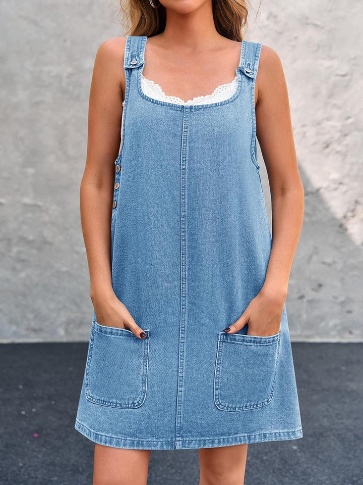 Irís - Robe à Bretelles en Denim Décontractée