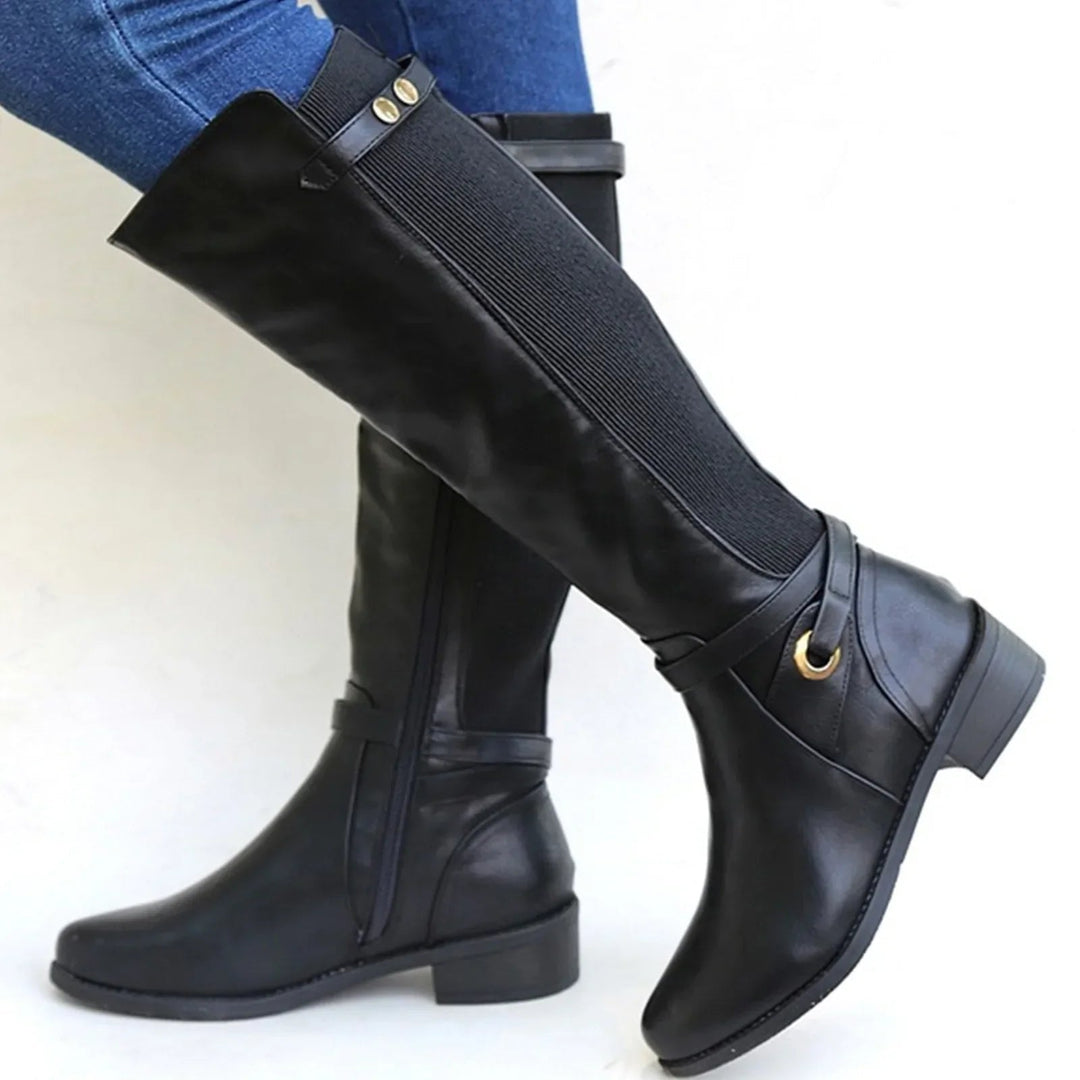 Camille - Bottes orthopédiques en cuir à tige haute